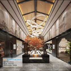 3D66 2019 Lobby Reception Chinese style C007 