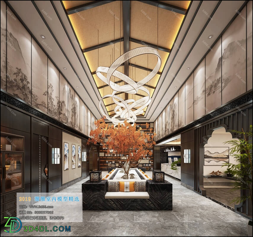 3D66 2019 Lobby Reception Chinese style C007