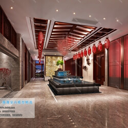 3D66 2019 Lobby Reception Chinese style C009 