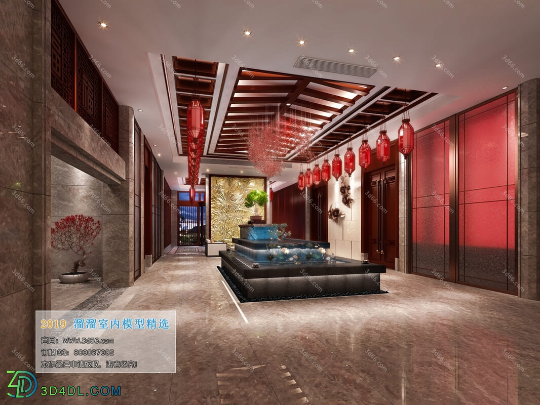 3D66 2019 Lobby Reception Chinese style C009