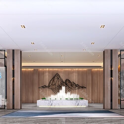 3D66 2019 Lobby Reception Chinese style C017 