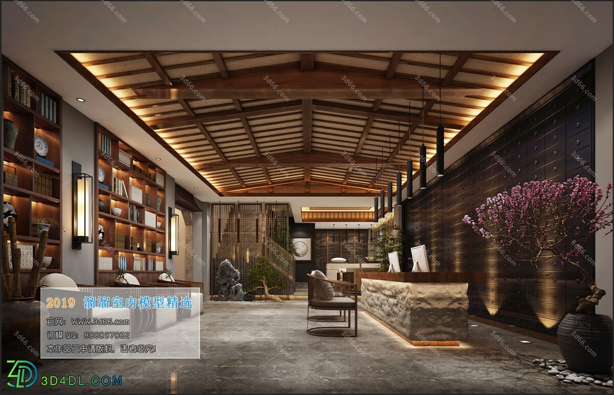 3D66 2019 Lobby Reception Chinese style C019