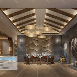 3D66 2019 Lobby Reception Chinese style C020 