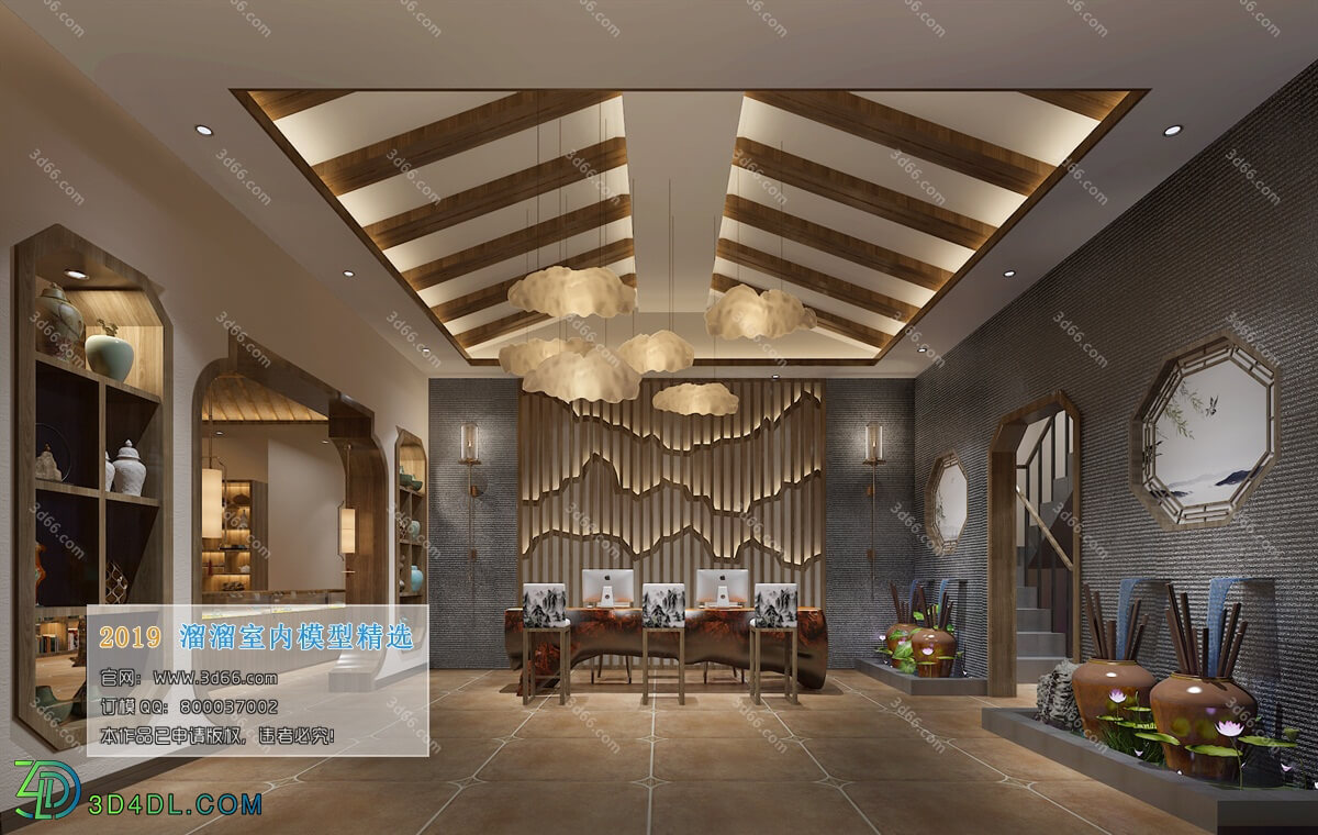 3D66 2019 Lobby Reception Chinese style C020