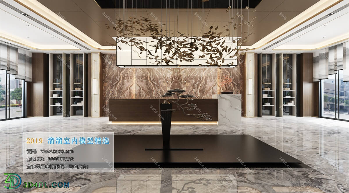 3D66 2019 Lobby Reception Chinese style C021