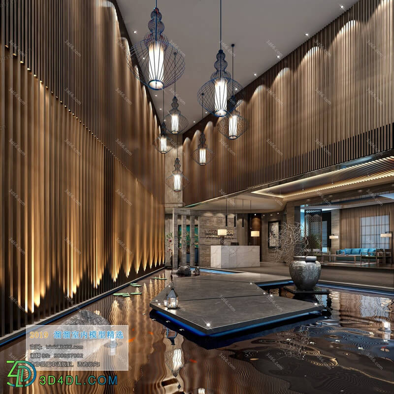 3D66 2019 Lobby Reception Chinese style C022