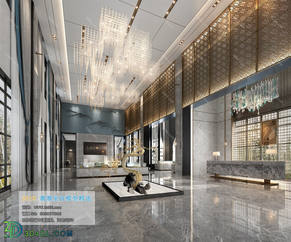 3D66 2019 Lobby Reception Chinese style C023
