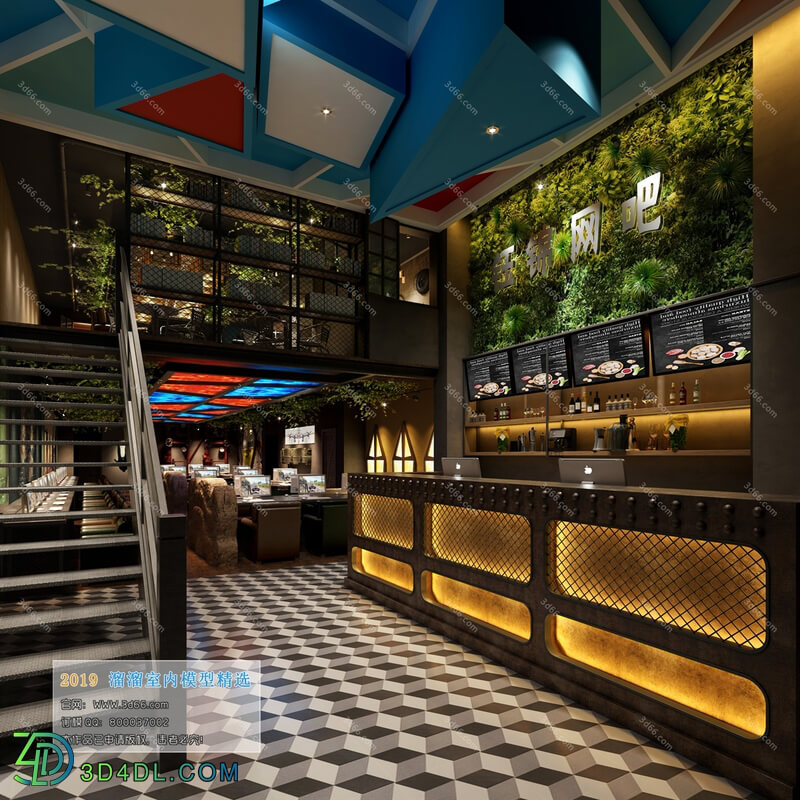 3D66 2019 Lobby Reception Industrial style H007