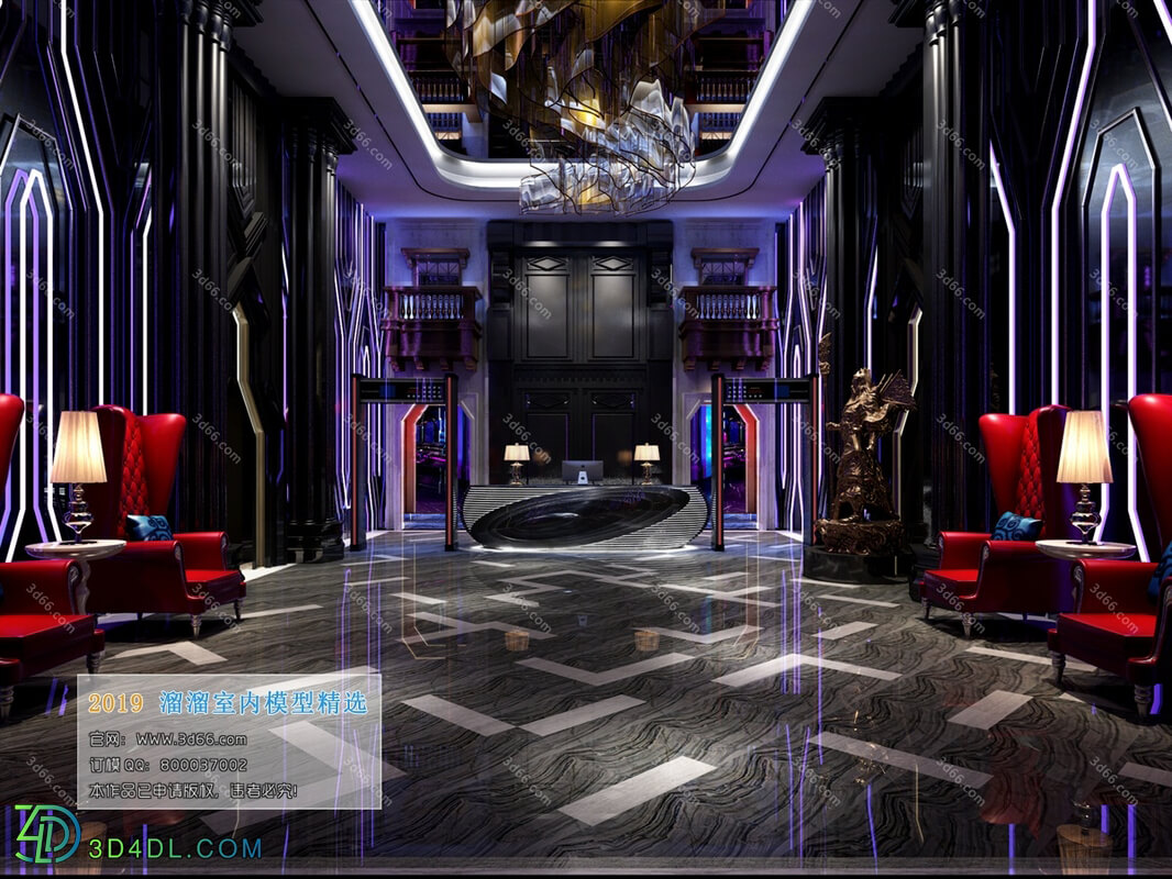 3D66 2019 Lobby Reception Postmodern style B001