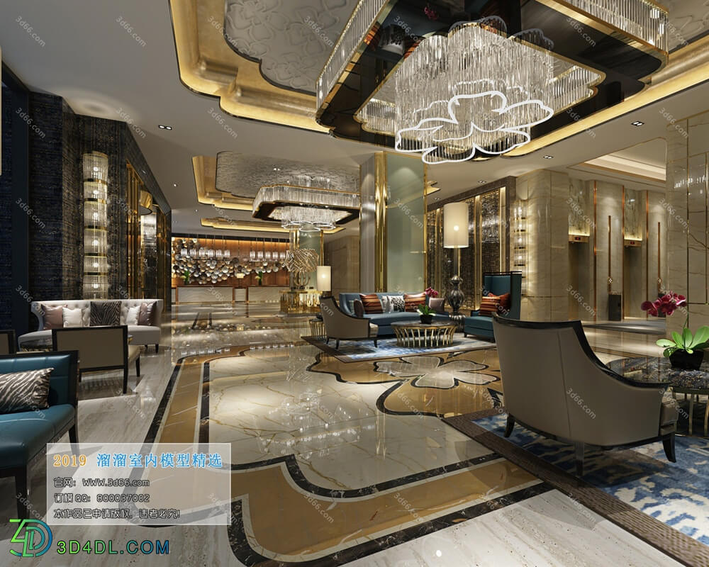 3D66 2019 Lobby Reception Postmodern style B007