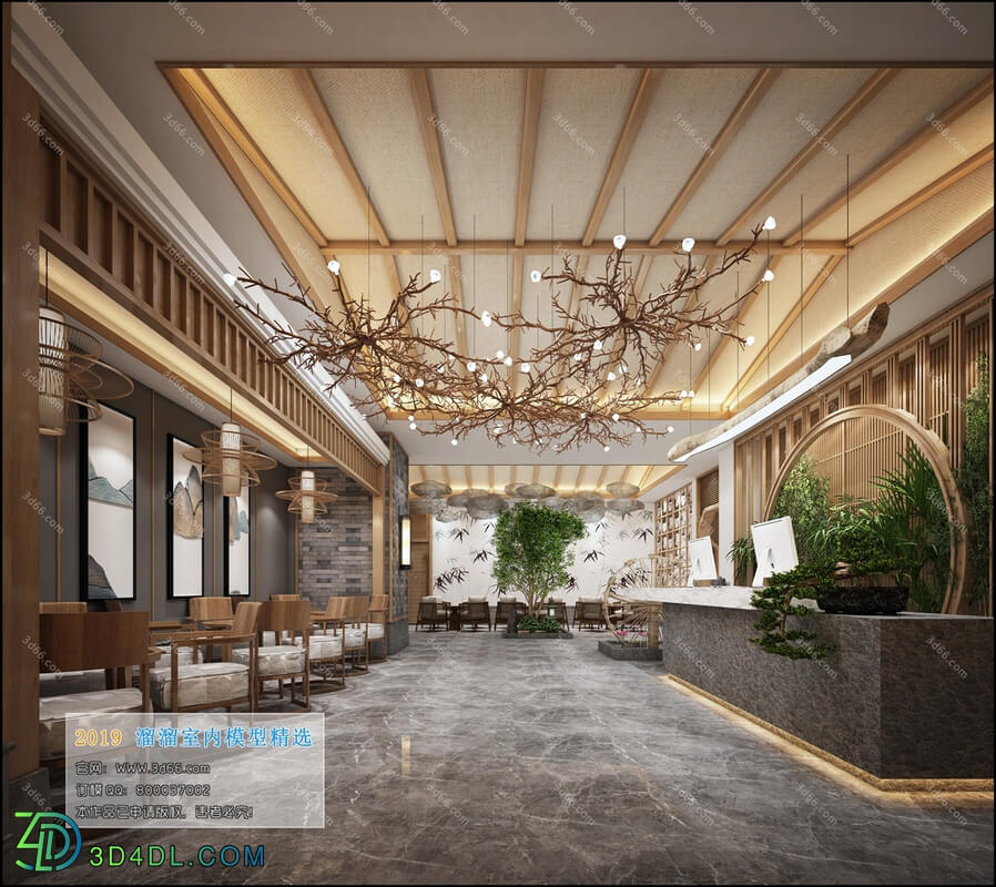 3D66 2019 Lobby Reception Southeast Asian style F001