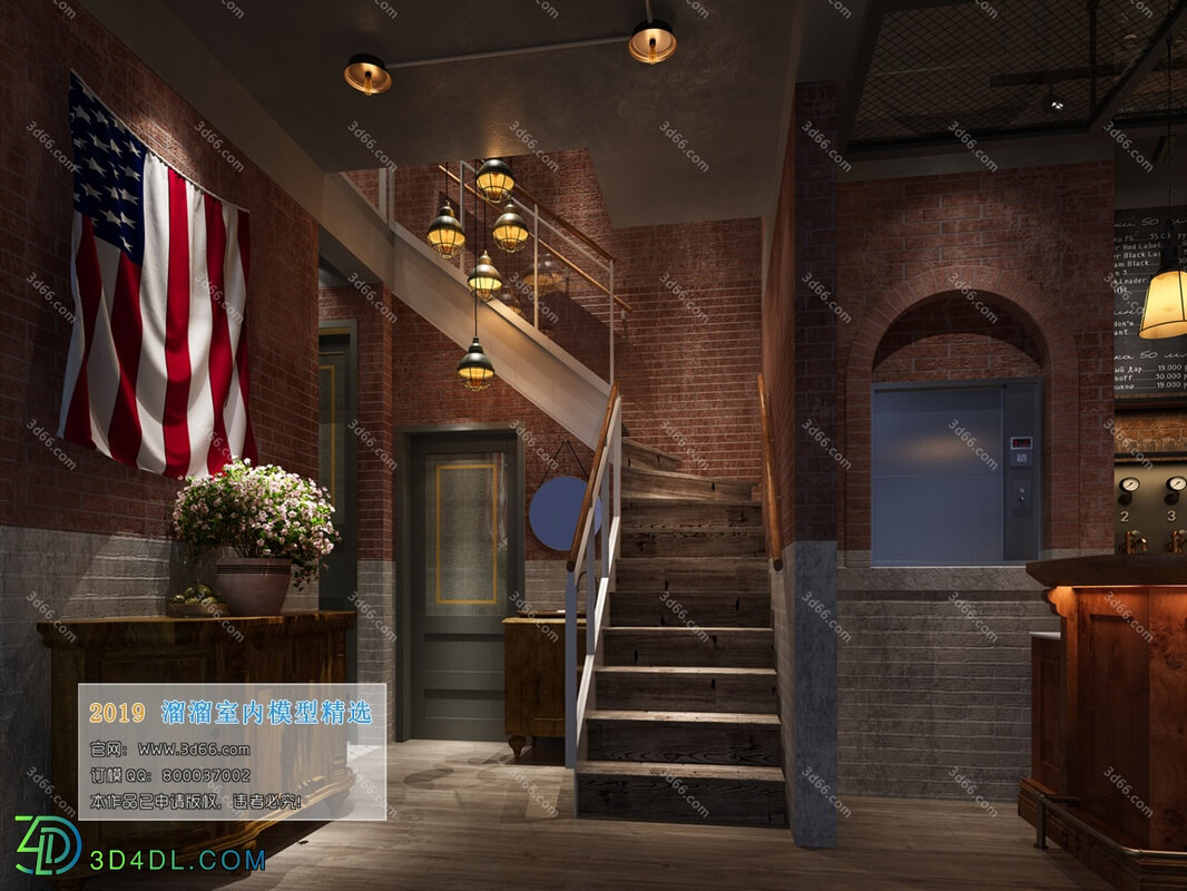 3D66 2019 Other Public Construction Decoration American style E001