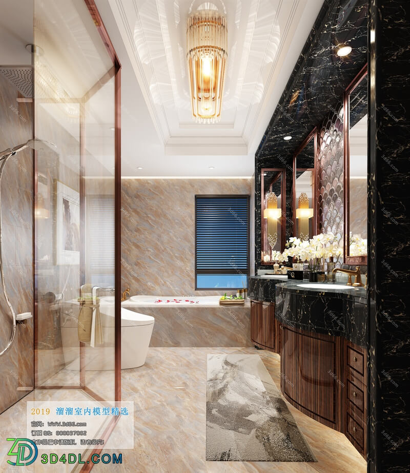 3D66 2019 Toilet & Bathroom Chinese style C003