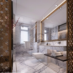 3D66 2019 Toilet & Bathroom Chinese style C011 