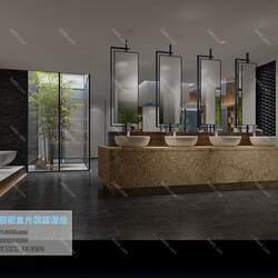 3D66 2019 Toilet & Bathroom Chinese style C012 