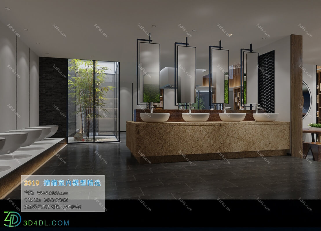 3D66 2019 Toilet & Bathroom Chinese style C012