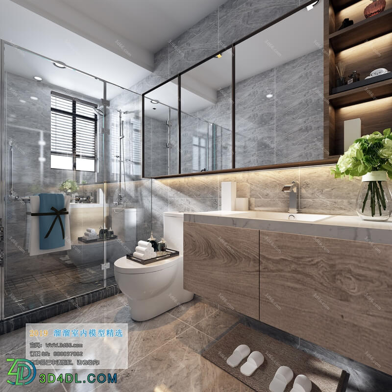 3D66 2019 Toilet & Bathroom Modern style A004