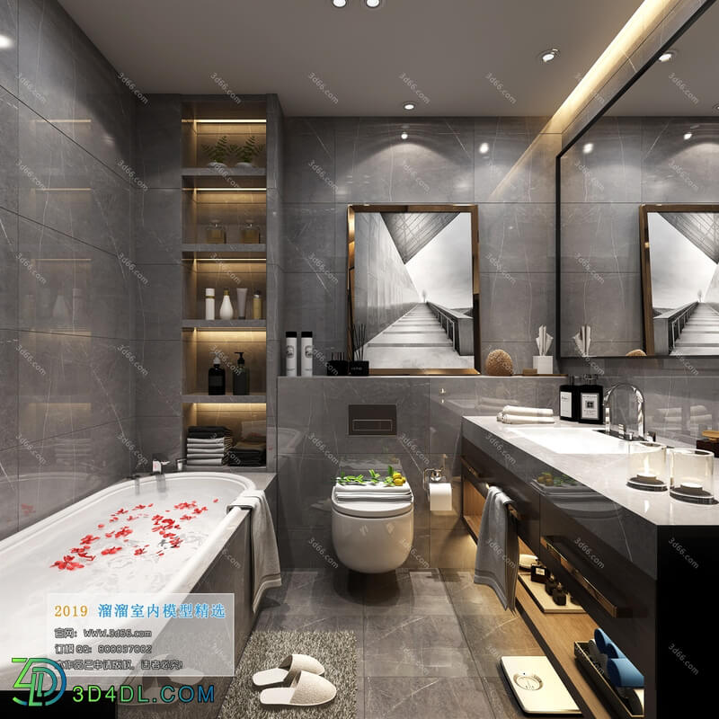 3D66 2019 Toilet & Bathroom Modern style A005