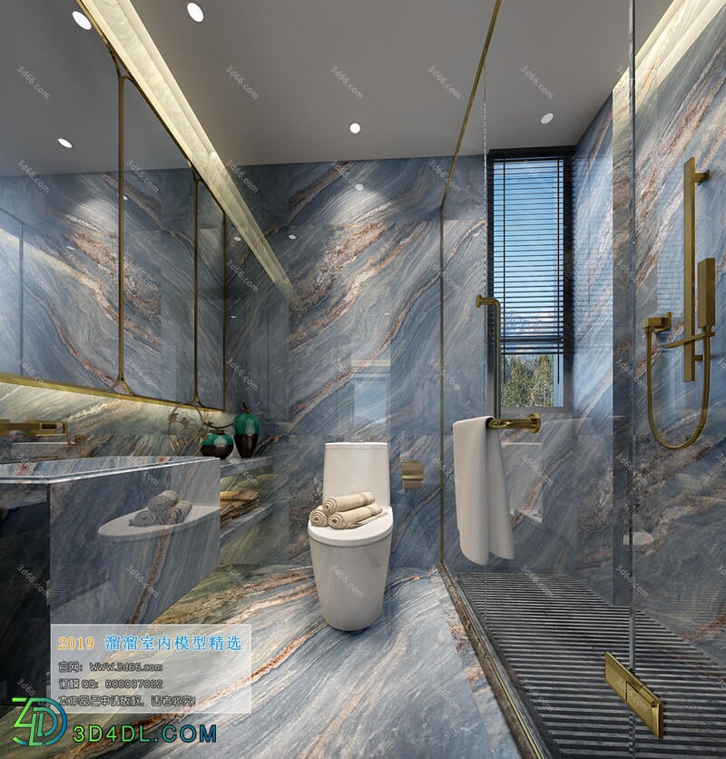 3D66 2019 Toilet & Bathroom Modern style A006