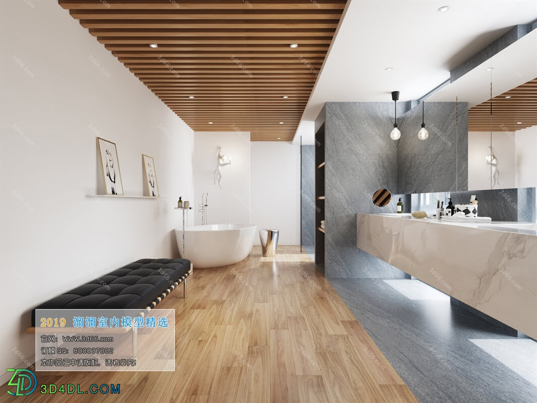 3D66 2019 Toilet & Bathroom Modern style A009