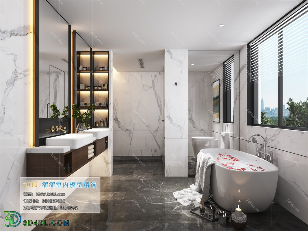 3D66 2019 Toilet & Bathroom Modern style A010