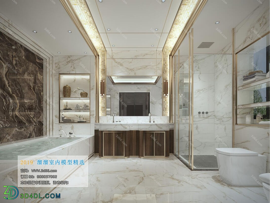 3D66 2019 Toilet & Bathroom Modern style A012