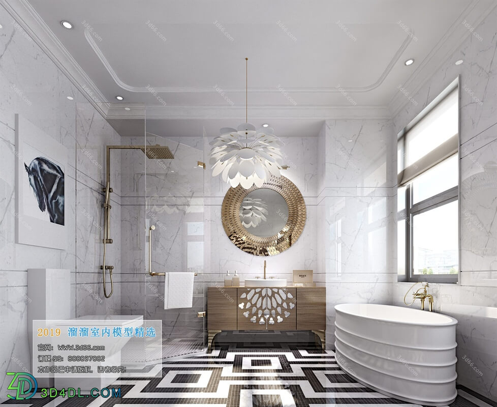 3D66 2019 Toilet & Bathroom Modern style A017