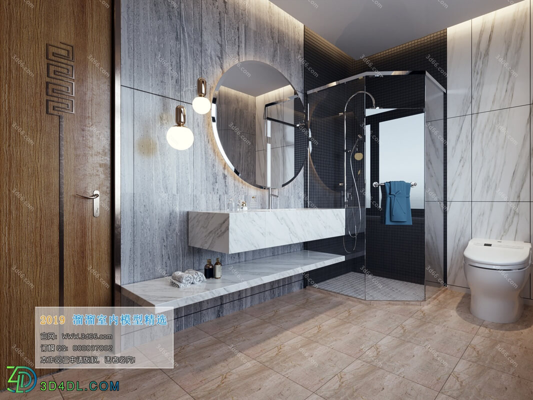 3D66 2019 Toilet & Bathroom Modern style A021