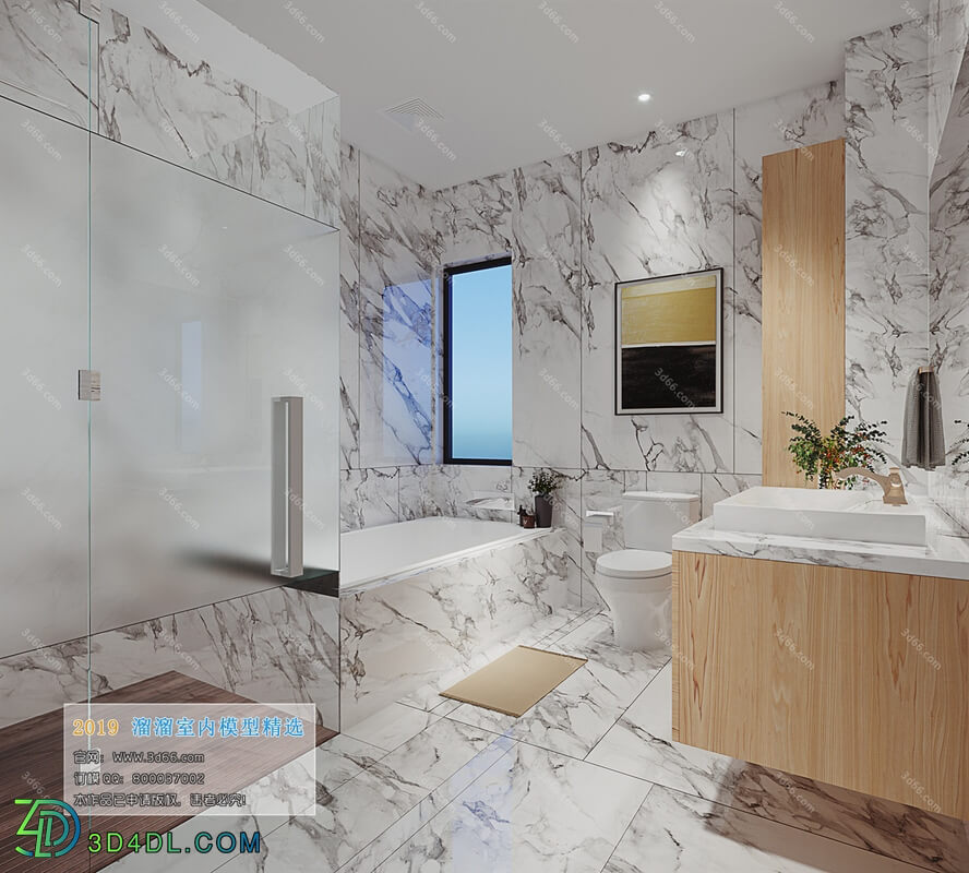 3D66 2019 Toilet & Bathroom Modern style A023