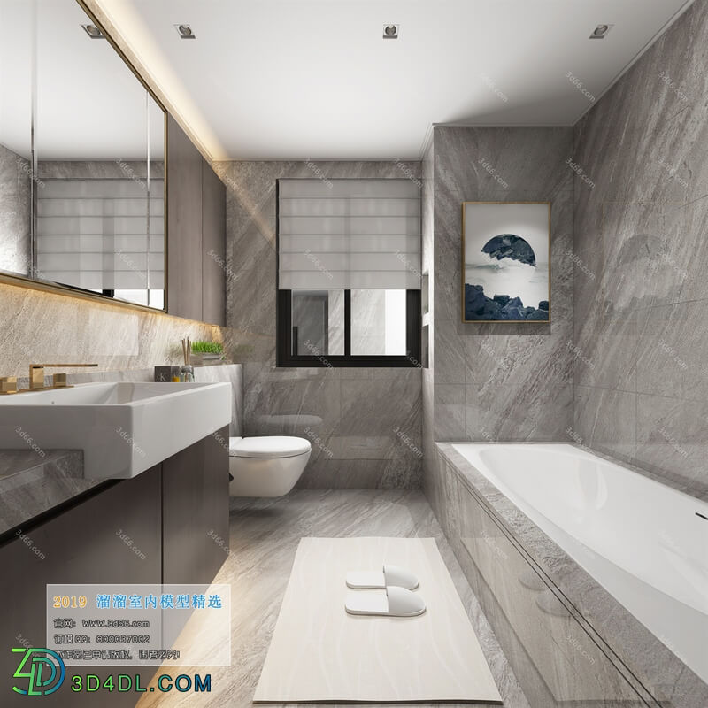 3D66 2019 Toilet & Bathroom Modern style A027
