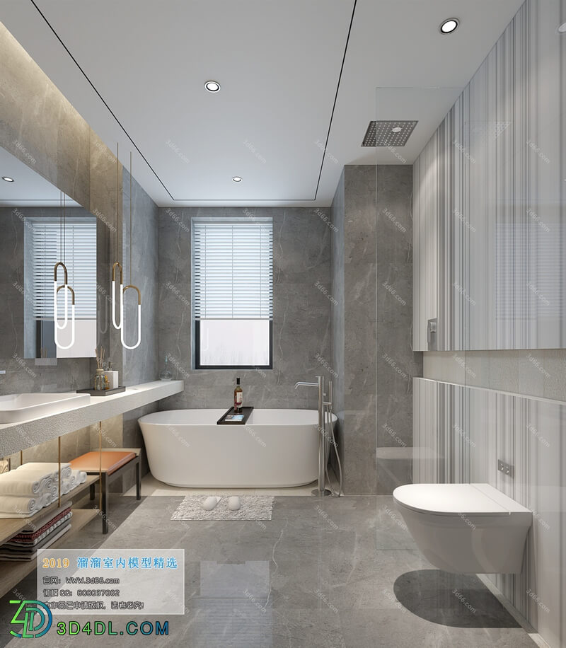3D66 2019 Toilet & Bathroom Modern style A028