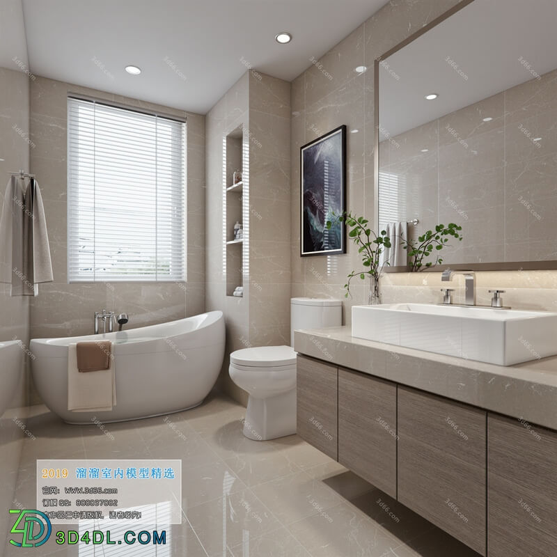 3D66 2019 Toilet & Bathroom Modern style A031