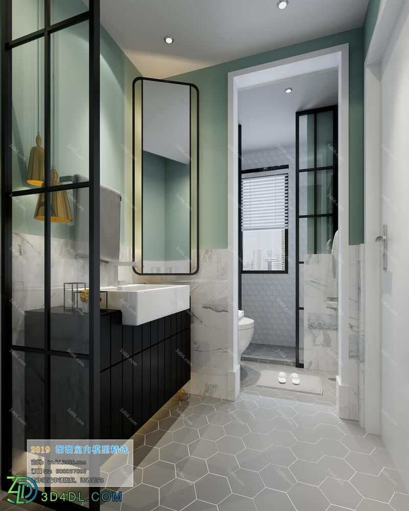 3D66 2019 Toilet & Bathroom Modern style A034