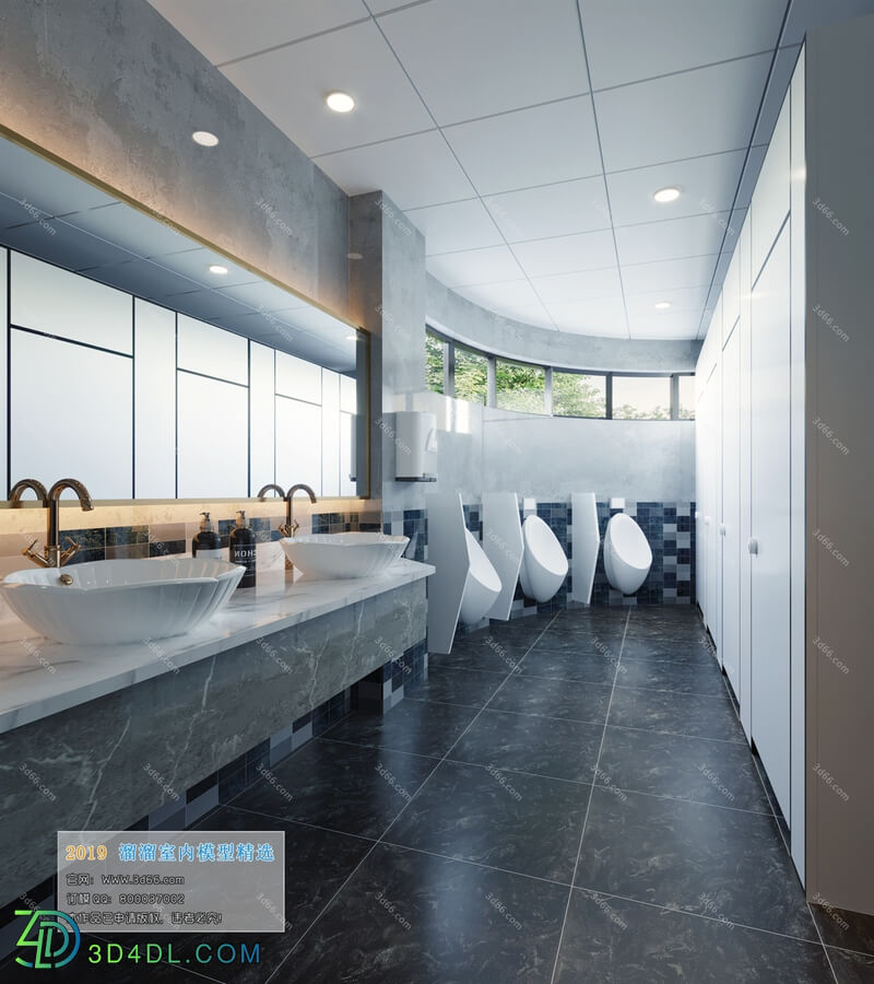 3D66 2019 Toilet & Bathroom Modern style A038