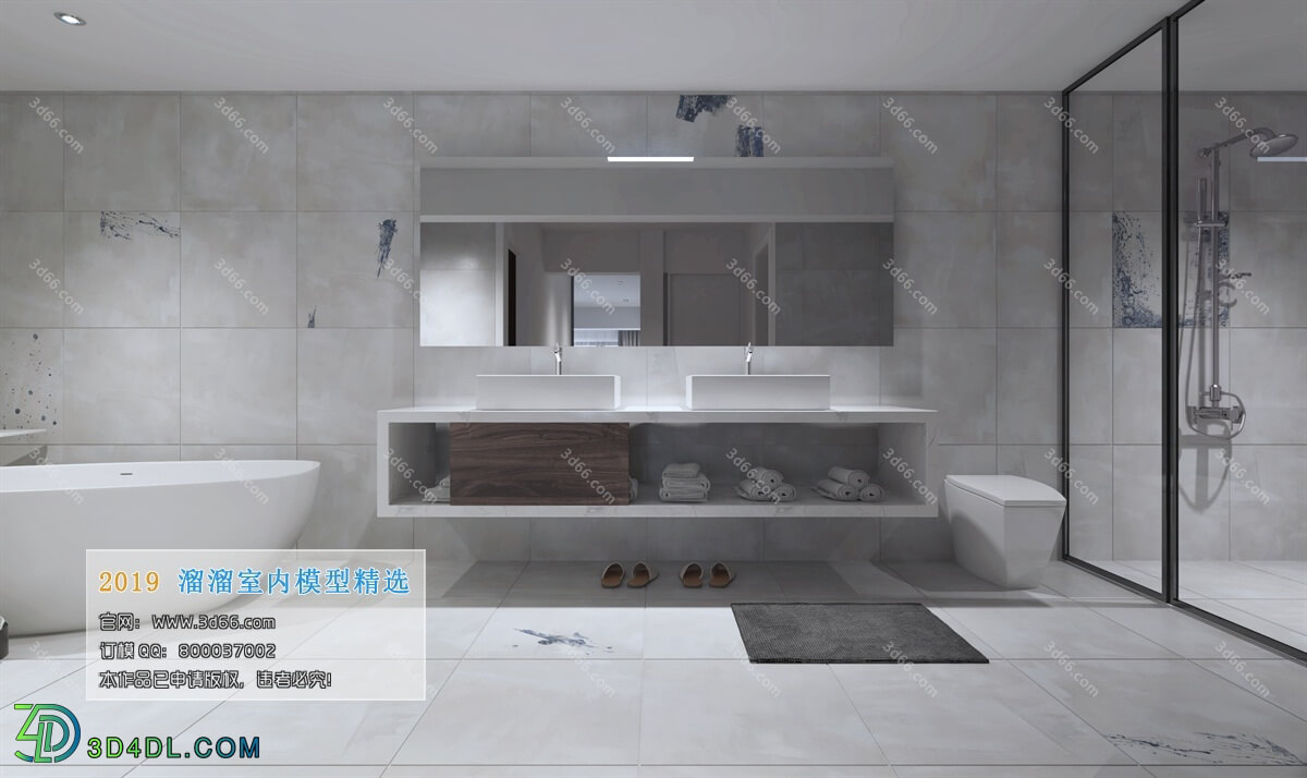 3D66 2019 Toilet & Bathroom Modern style A039