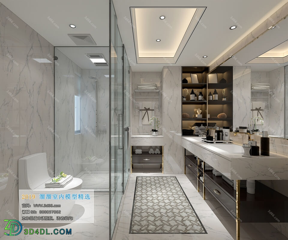 3D66 2019 Toilet & Bathroom Modern style A040