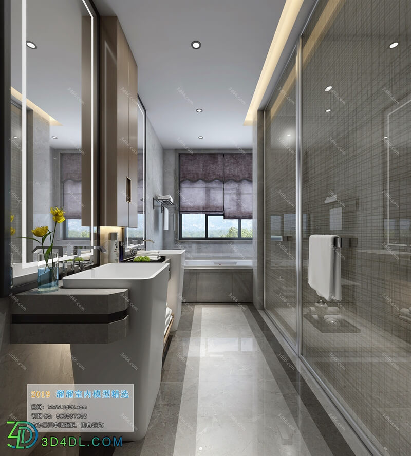 3D66 2019 Toilet & Bathroom Modern style A042