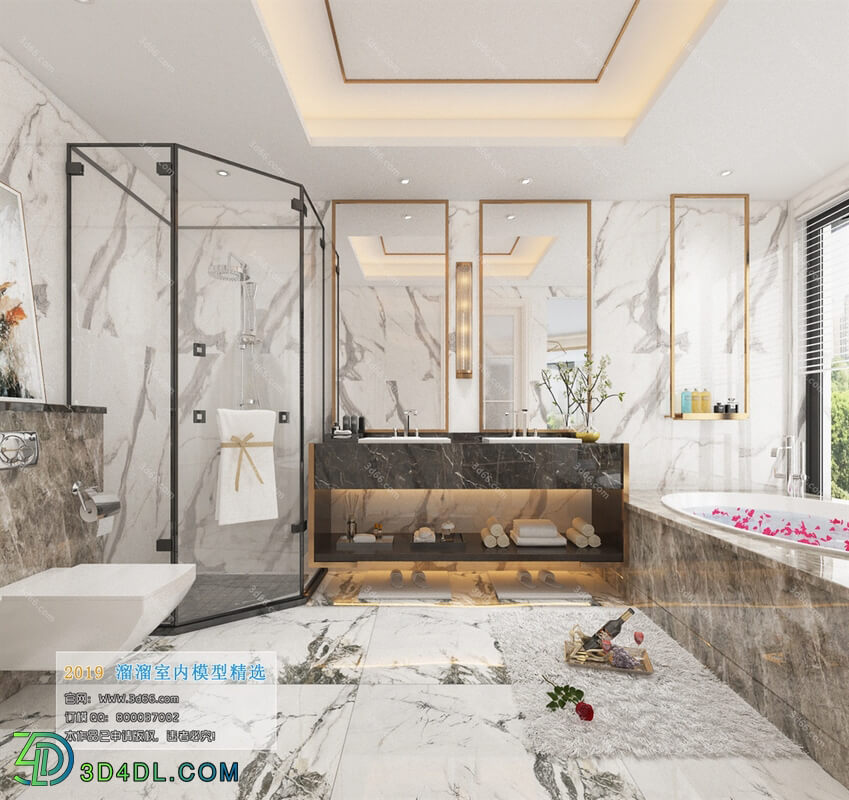 3D66 2019 Toilet & Bathroom Modern style A043