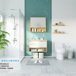 3D66 2019 Toilet & Bathroom Nordic style M001 
