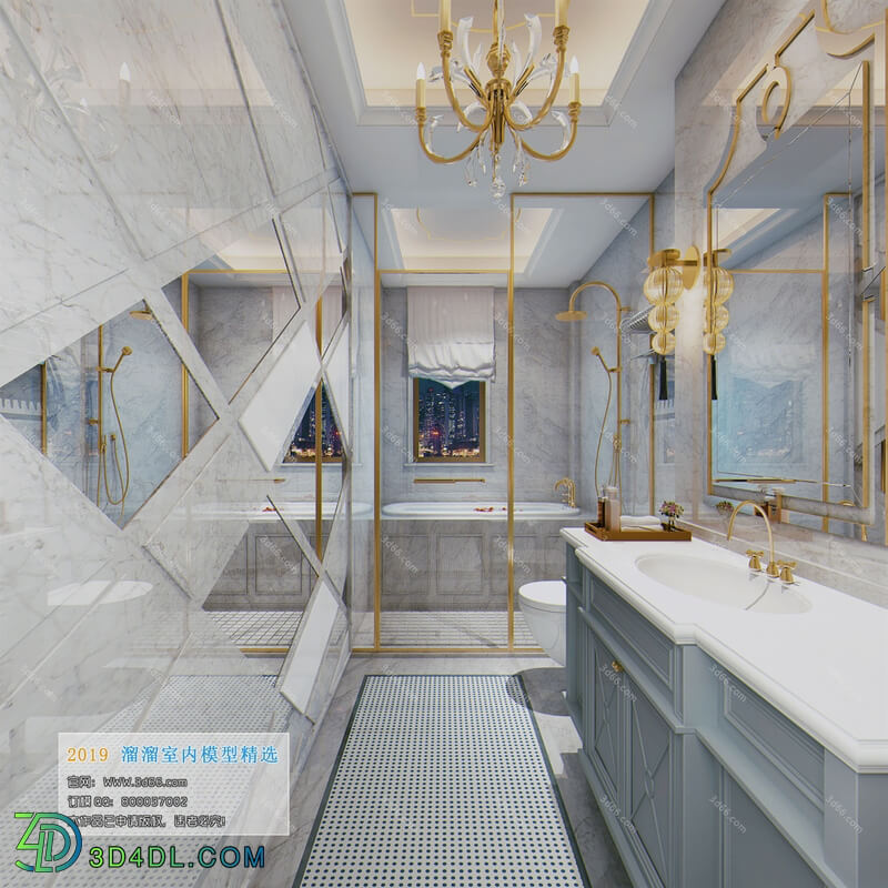 3D66 2019 Toilet & Bathroom Postmodern style B002