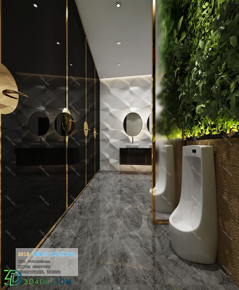 3D66 2019 Toilet & Bathroom Postmodern style B003