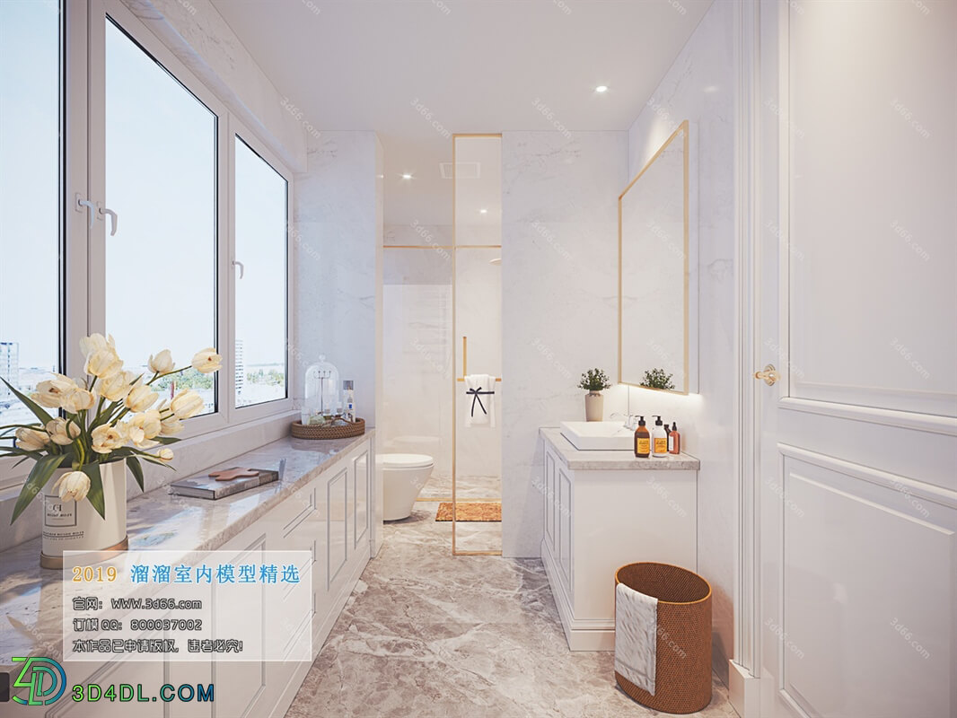3D66 2019 Toilet & Bathroom Postmodern style B004