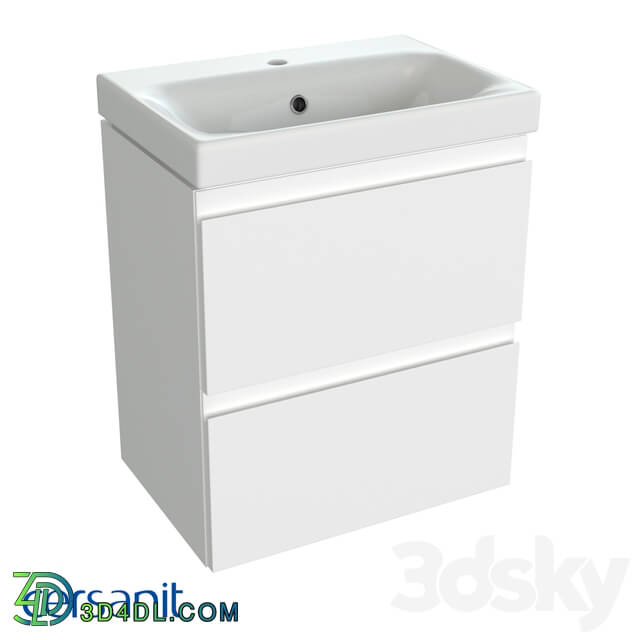 Bathroom furniture - Wall-mounted washbasin cabinet_ moduo slim 50