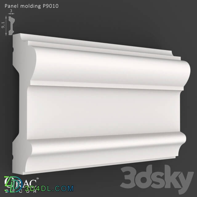 Decorative plaster - OM Panel molding Orac Decor P9010