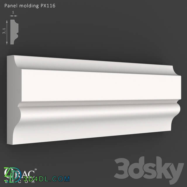 Decorative plaster - OM Panel molding Orac Decor PX116