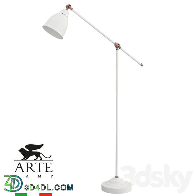 Floor lamp - ARTE Lamp BRACCIO A2054PN-1WH OM