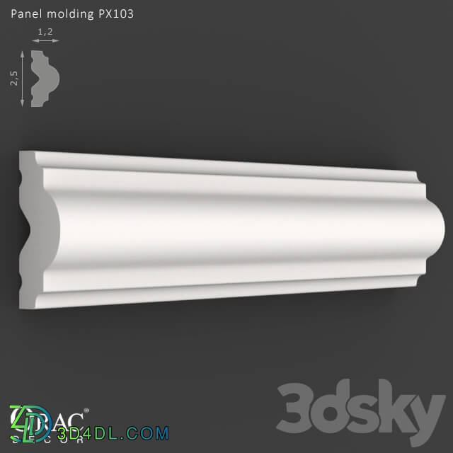 Decorative plaster - OM Panel molding Orac Decor PX103