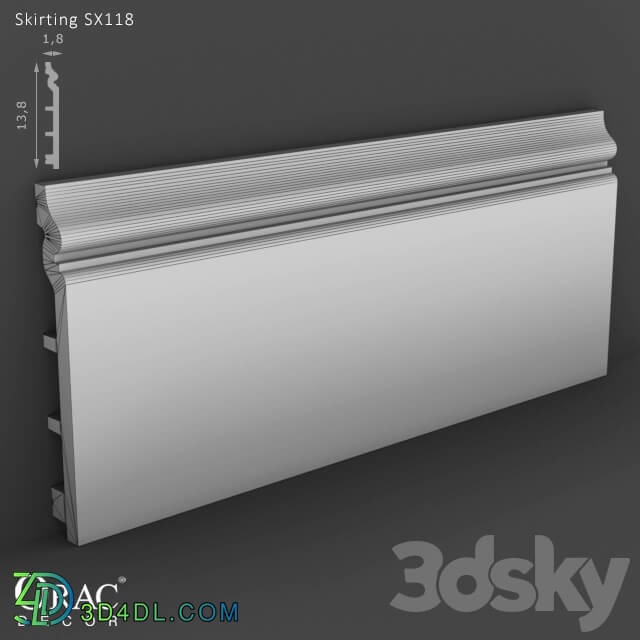 Decorative plaster - OM Skirting Orac Decor SX118