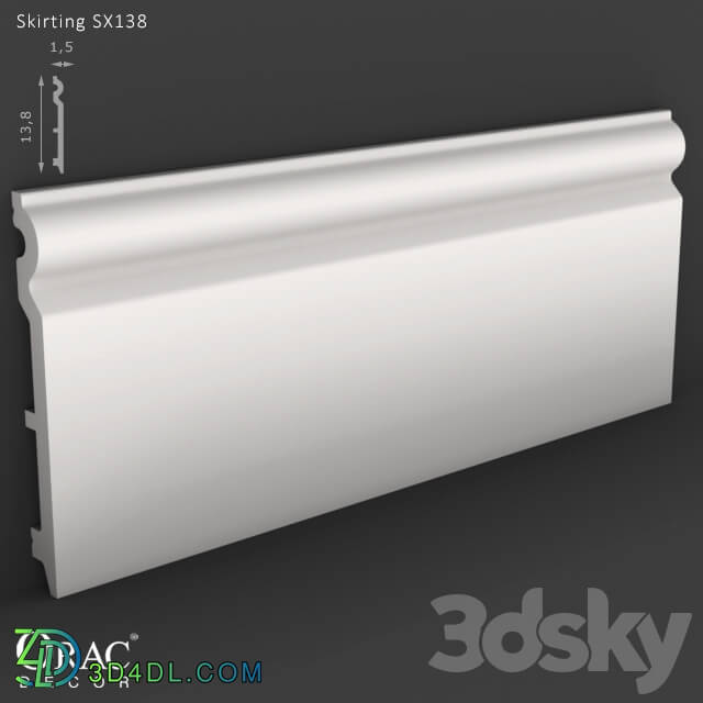 Decorative plaster - OM Skirting Orac Decor SX138