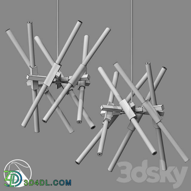 Pendant light - LampsShop.com PDL2254 Chandelier Sticks